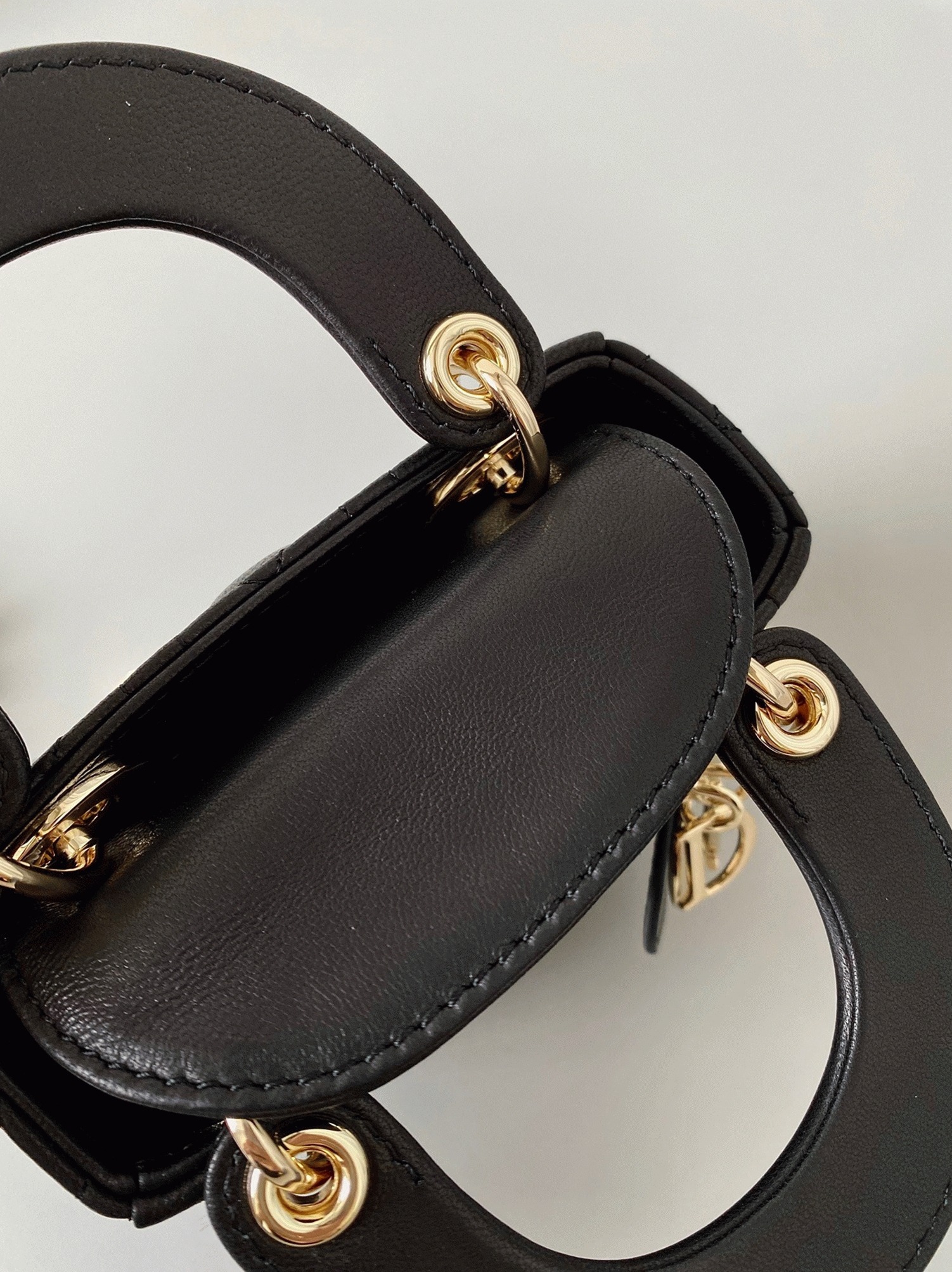 Dior Lady Dior Micro Bag Fake in Black Cannage Lambskin