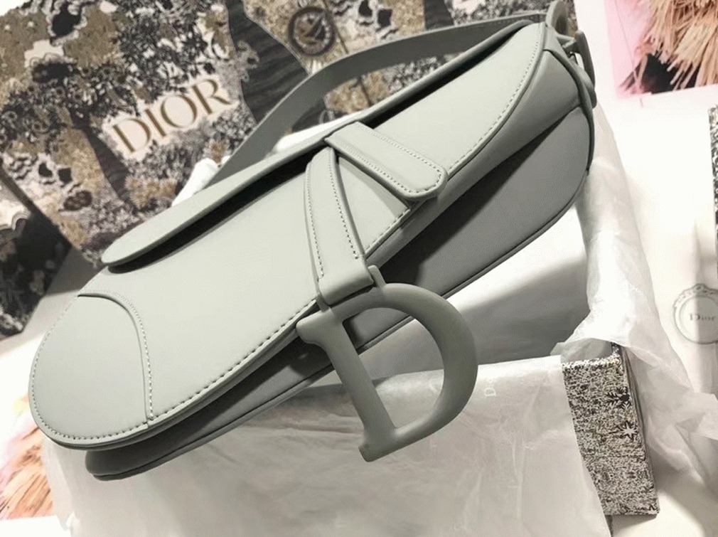 Dior Saddle Bag Faux in Grey Ultramatte Calfskin