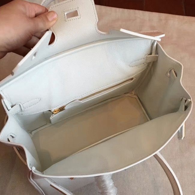 Premium Replica White Hermes Birkin 25cm Handbag