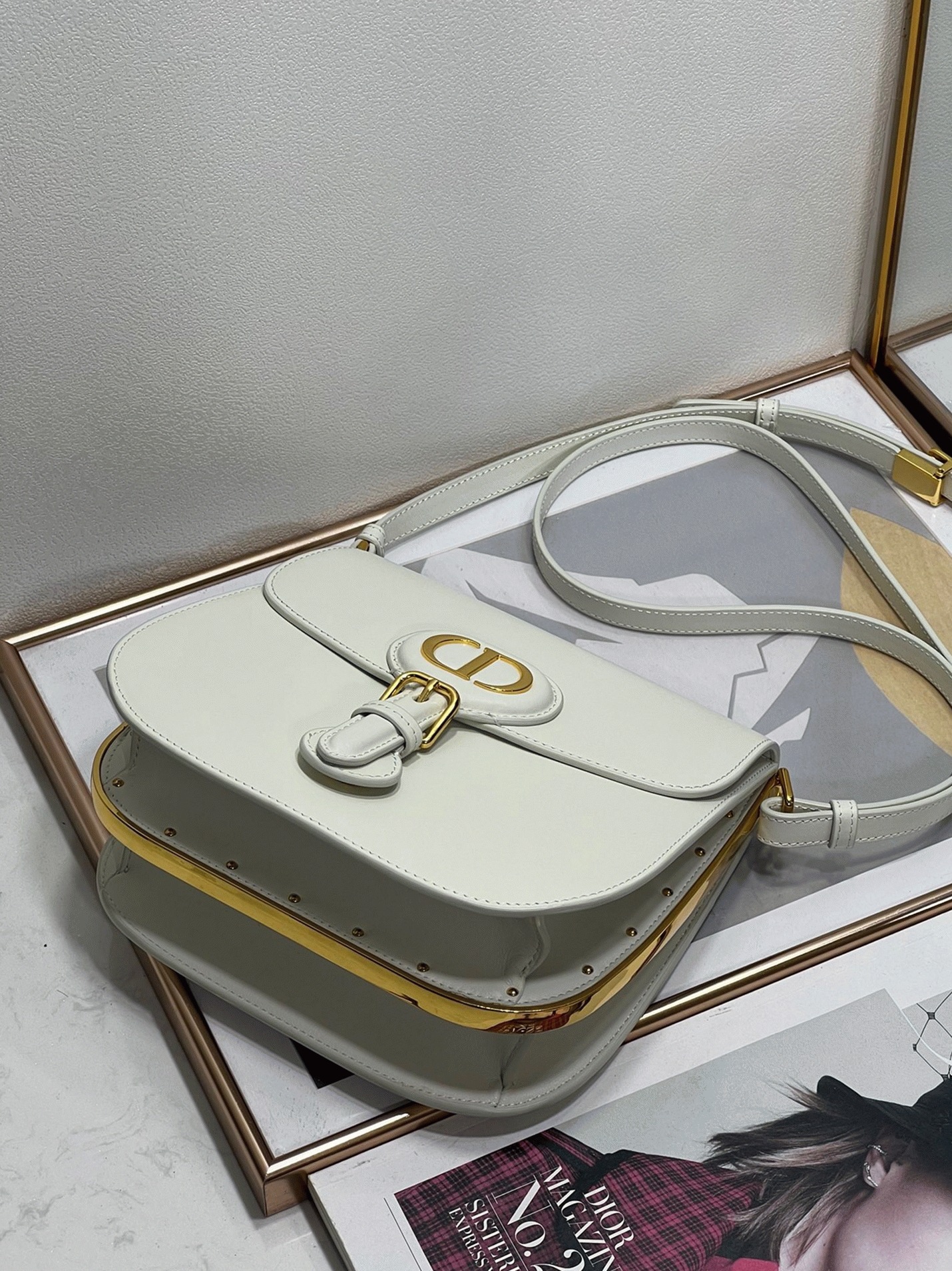 Dior Bobby Frame Bag Replica in White