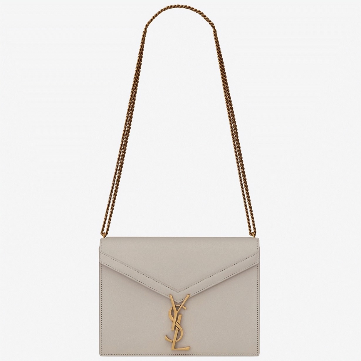 Fake Saint Laurent Cassandra Medium Chain Bag White