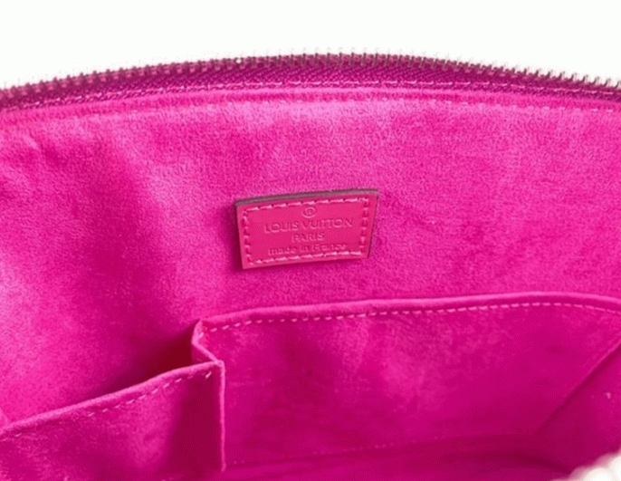 Louis Vuitton Epi Leather Alma PM Handbag In Pondichery Pink With Jacquard Strap