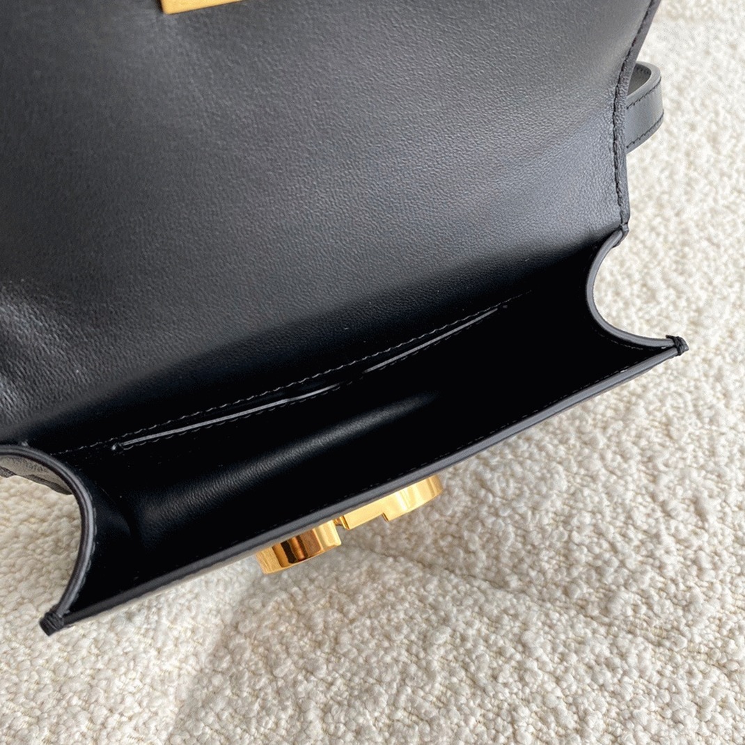 Dior 30 Montaigne Micro Bag Fake in Black Box Calfskin