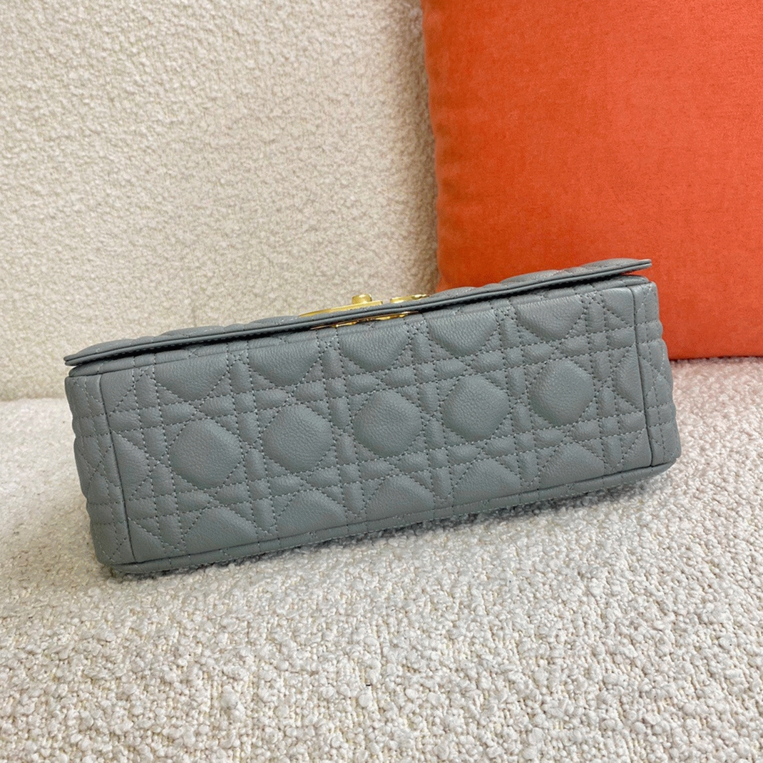 Dior Caro Large Bag Knockoff in Grey