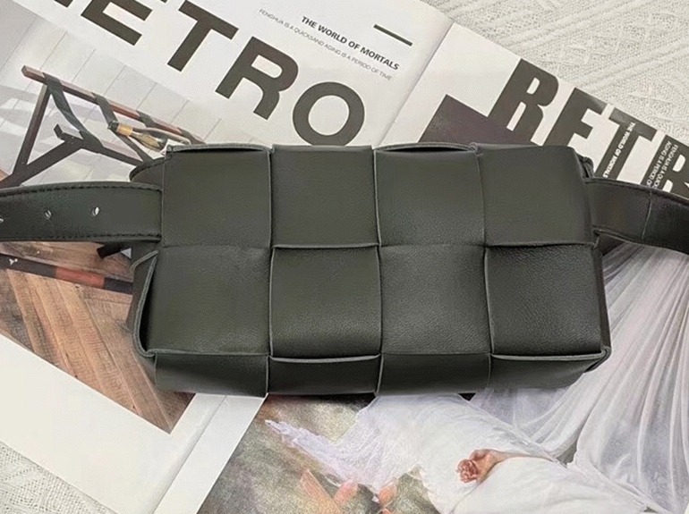Fake Bottega Veneta Cassette Belt Bag Black