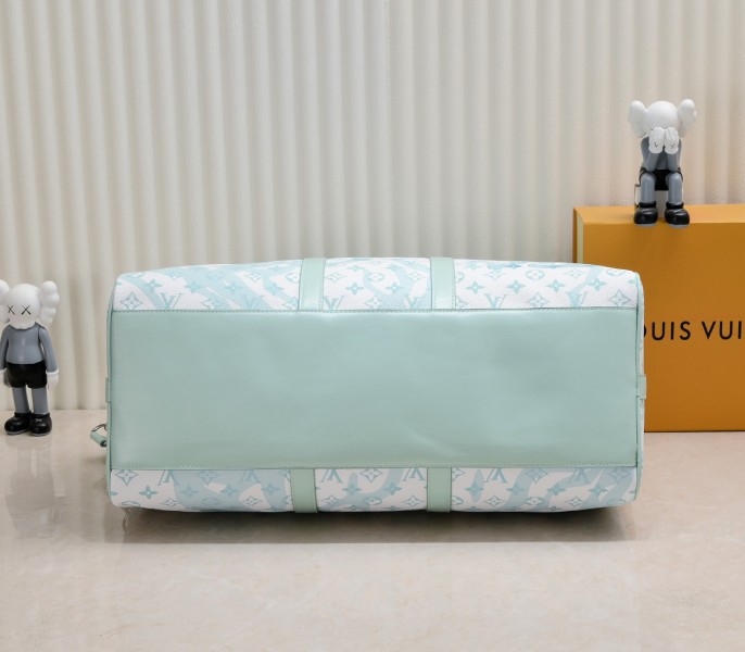 LV Keepall Bandouliere 50 In Crystal Blue