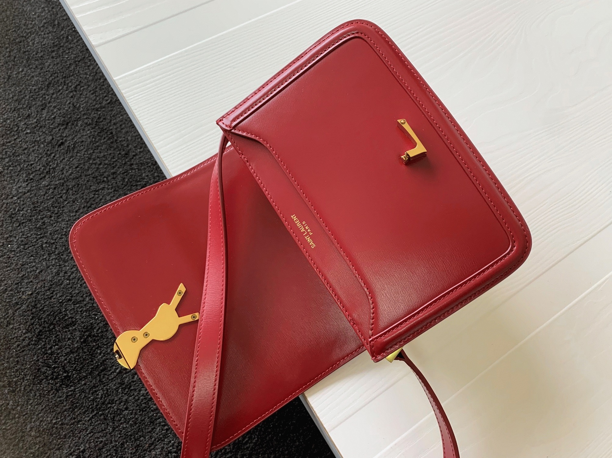 Replica Saint Laurent Small Solferino Bag Red Calfskin