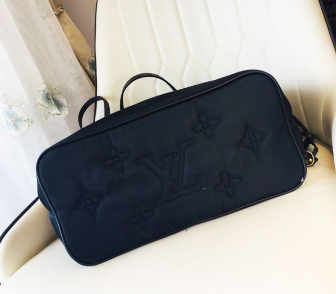 Louis Vuitton Econyl Regenerated Nylon Neverfull MM Tote In Black