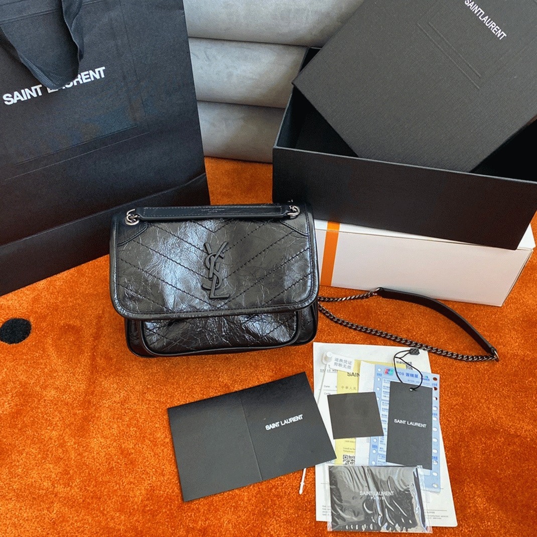 Fake Saint Laurent Niki Baby Chain Bag Noir