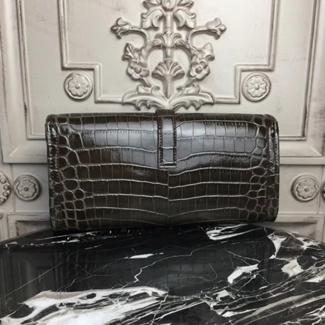 Chocolate Copy Hermes Jige Elan 29 Rich Tone Clutch Bag