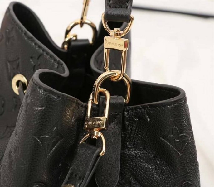 Louis Vuitton Monogram Empreinte NeoNoe MM Bag In Black