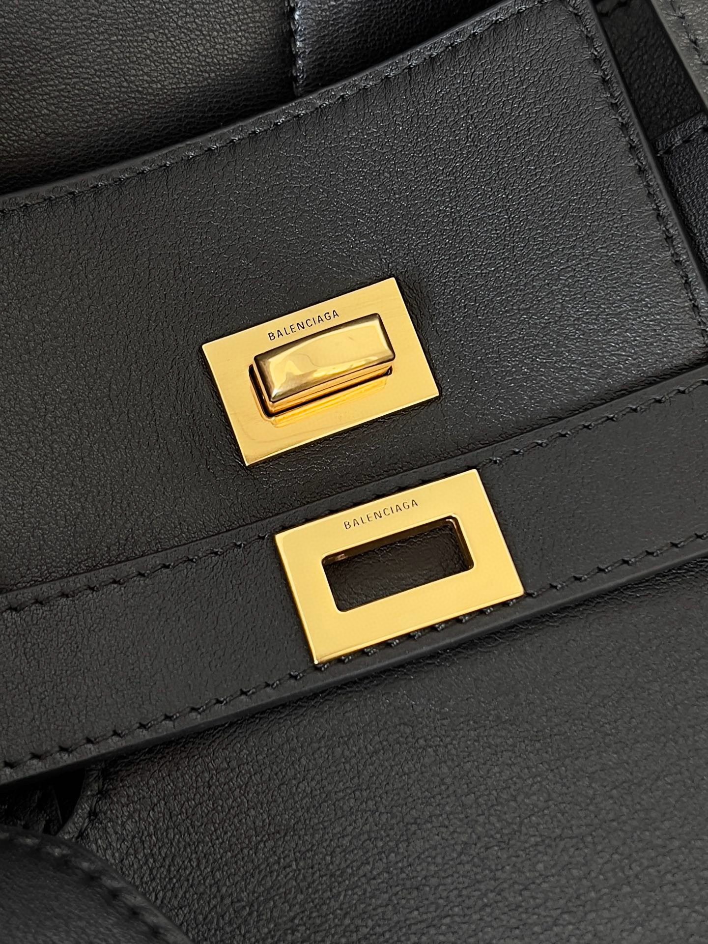 Knockoff Balenciaga Bel Air Carry All Medium Bag Black Calfskin