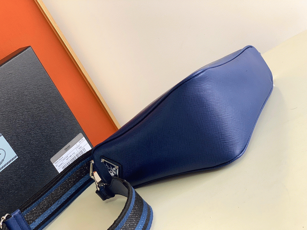 Prada Triangle Shoulder Bag Replica in Blue