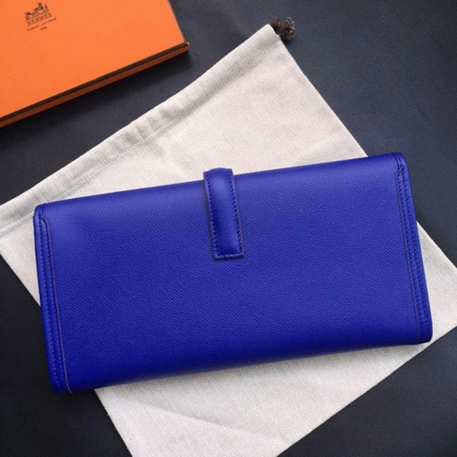 Electric Blue Epsom Replica Hermes Jige Elan 29 Modern Clutch