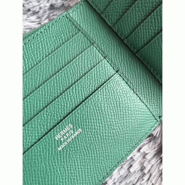 Green replica Hermes Copernic compact wallet