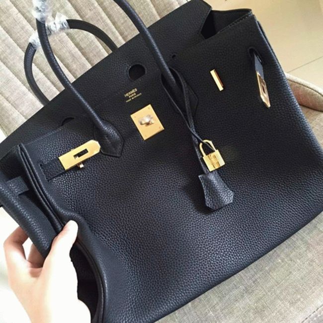 Classic Black Hermes Birkin 30cm Replica Handbag