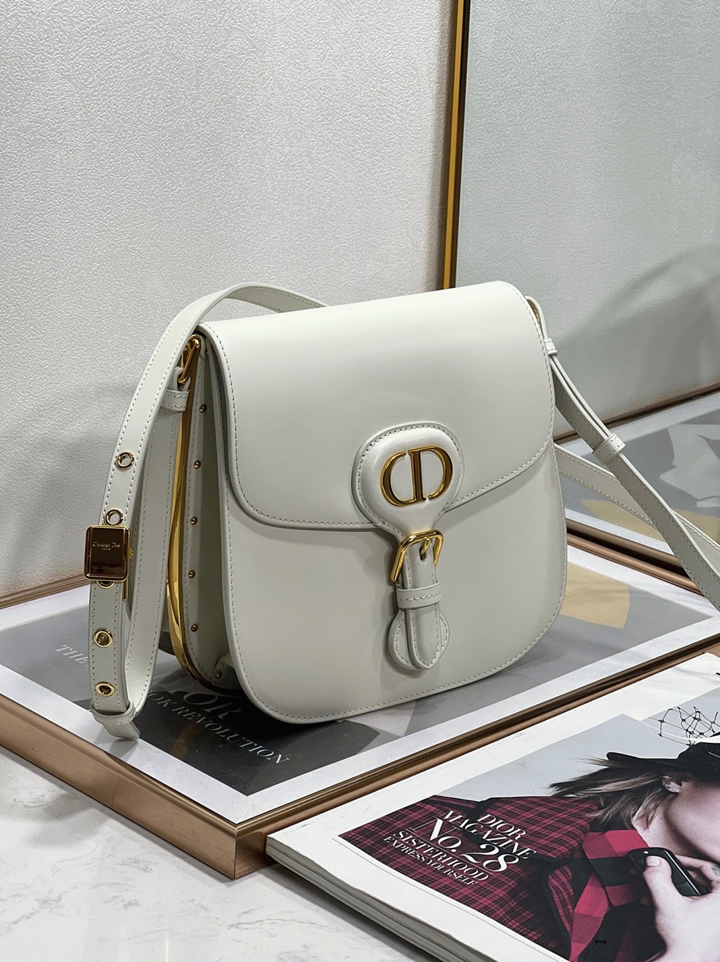 Dior Bobby Frame Bag Replica in White