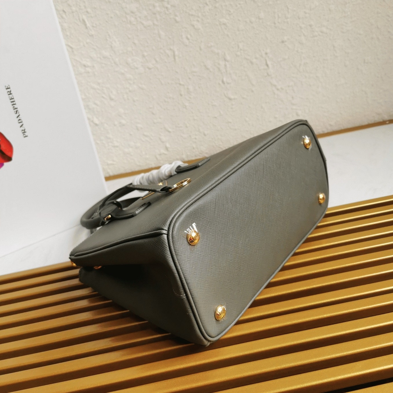 Grey Prada Galleria Medium Bag Replica