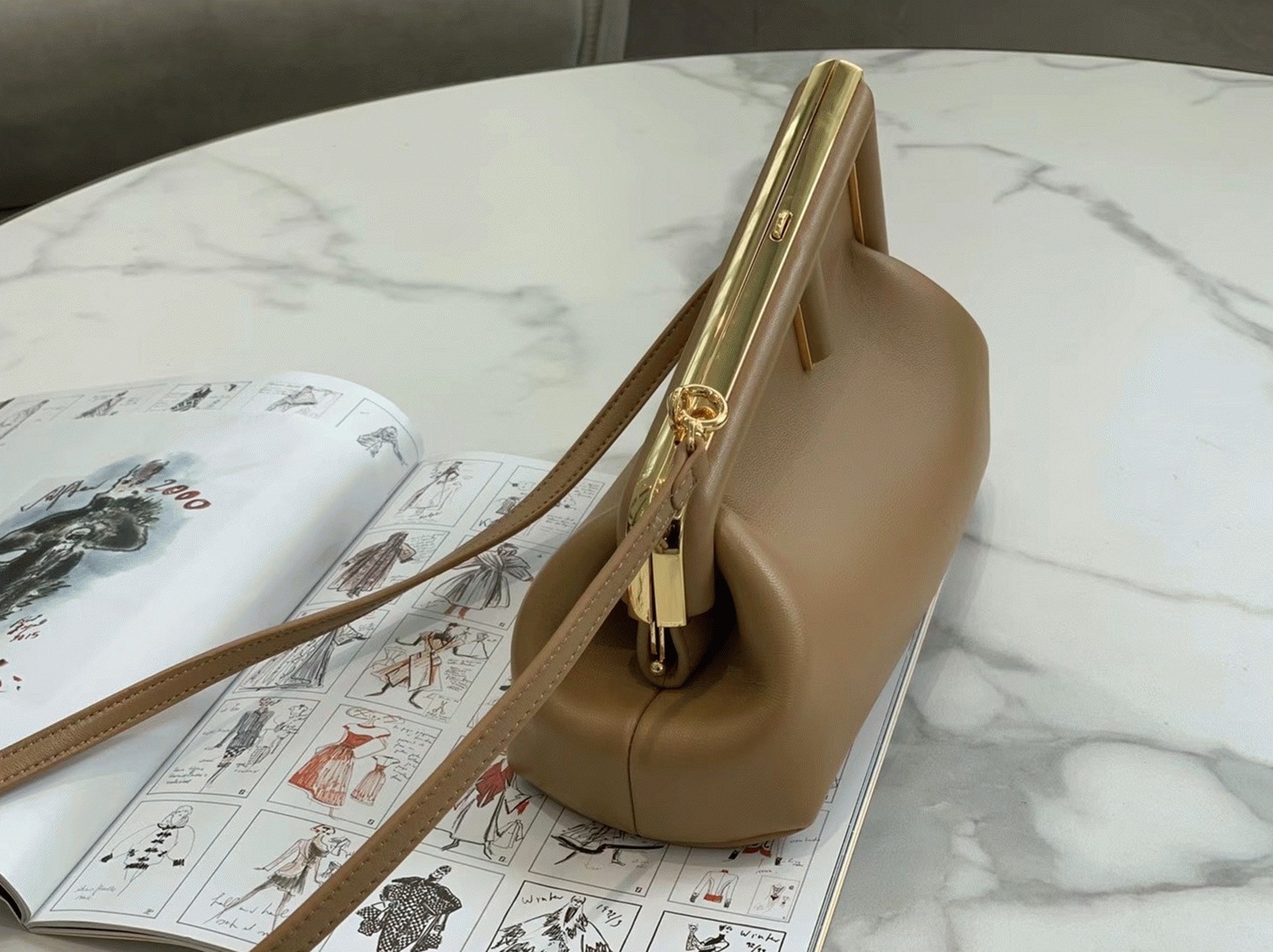 Top Quality Fake Fendi First Small Bag In Light Brown