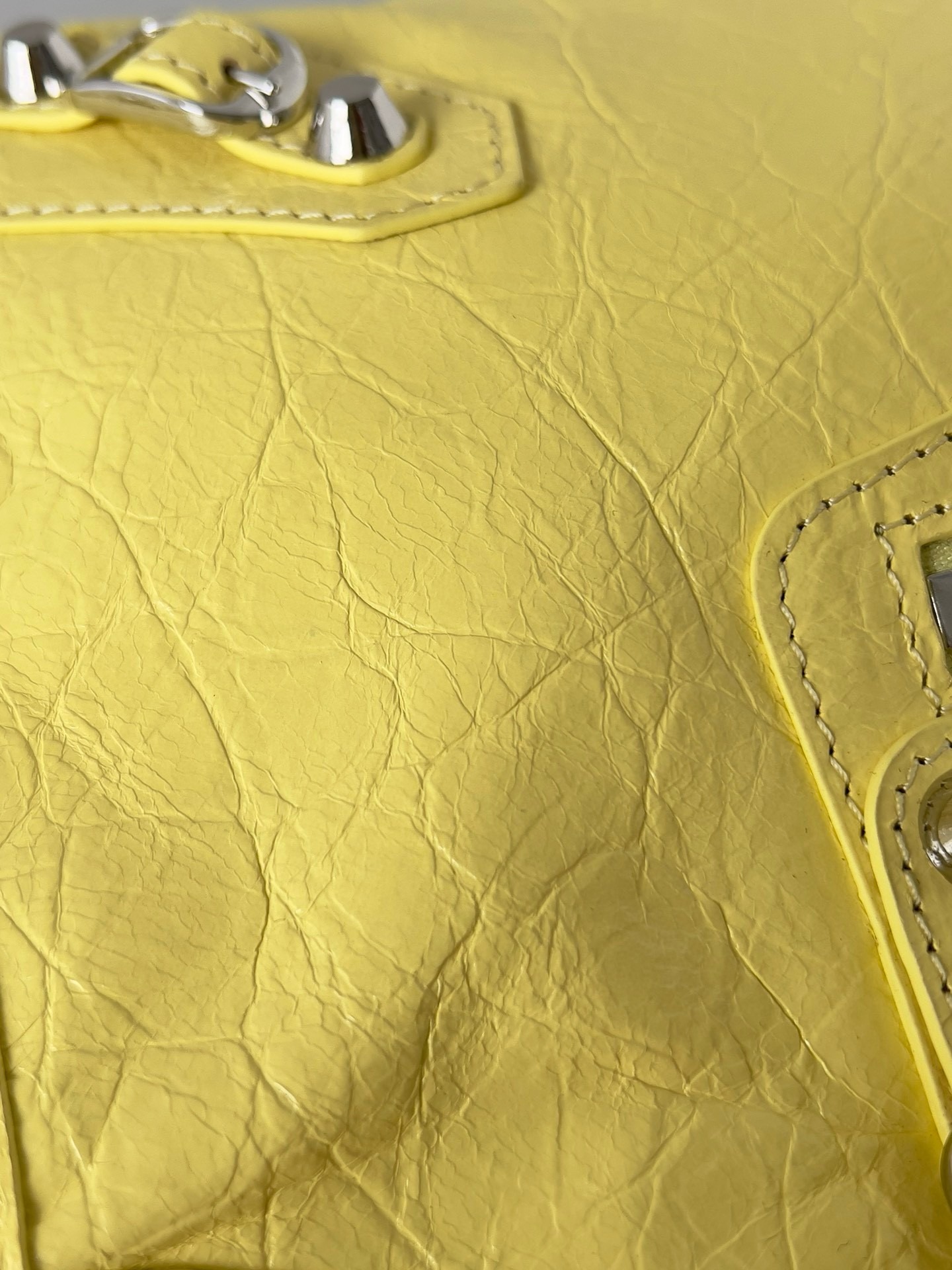 Knockoff Balenciaga Le City Small Bag Yellow Arena Lambskin