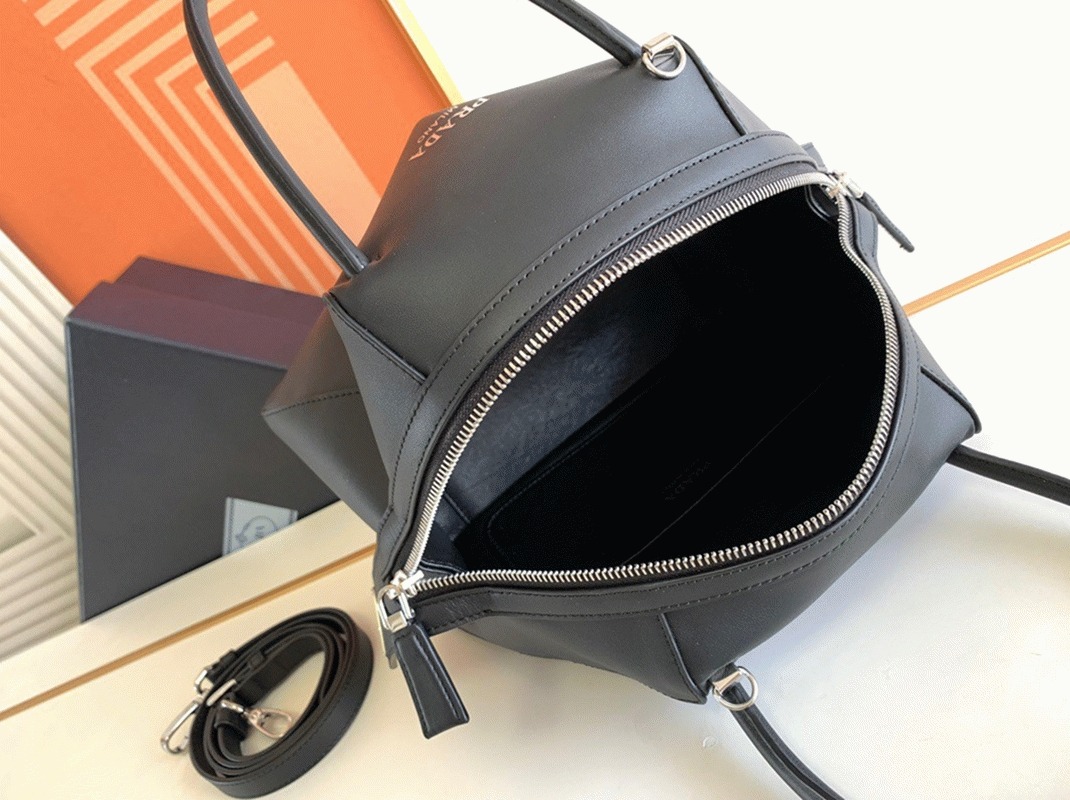 Prada Supernova Small Top Handle Bag Fake in Black
