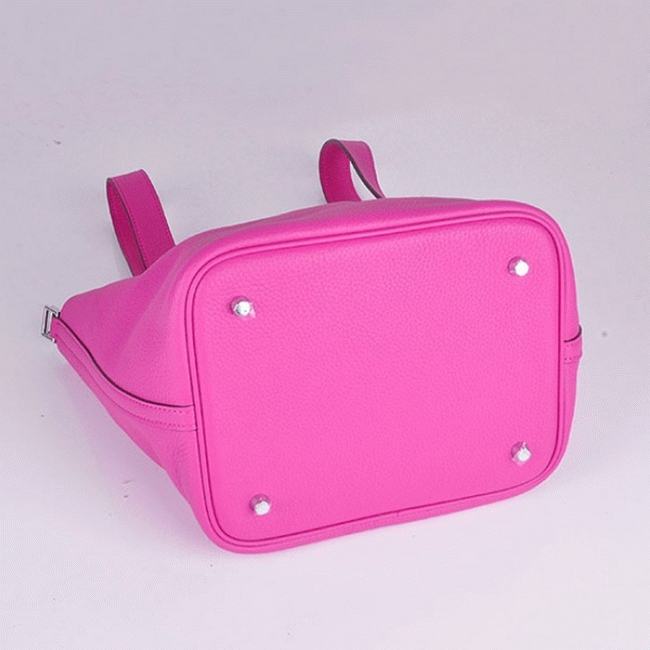 Peach fake Hermes Picotin Lock handbag