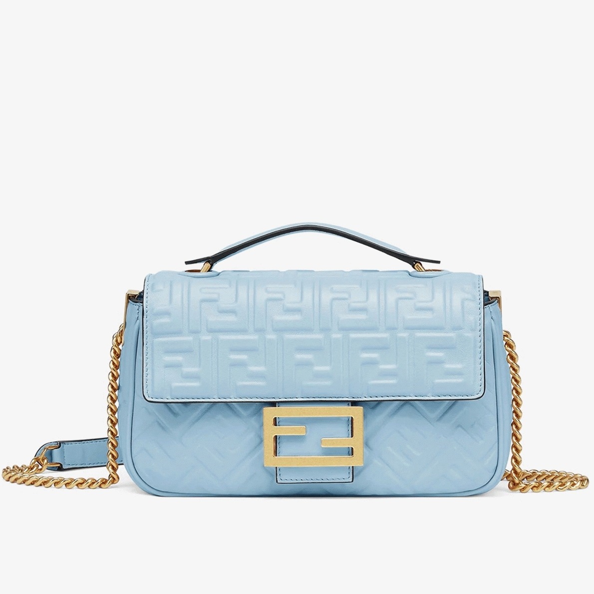 Top Quality Replica Fendi Baguette Chain Midi Bag In Blue