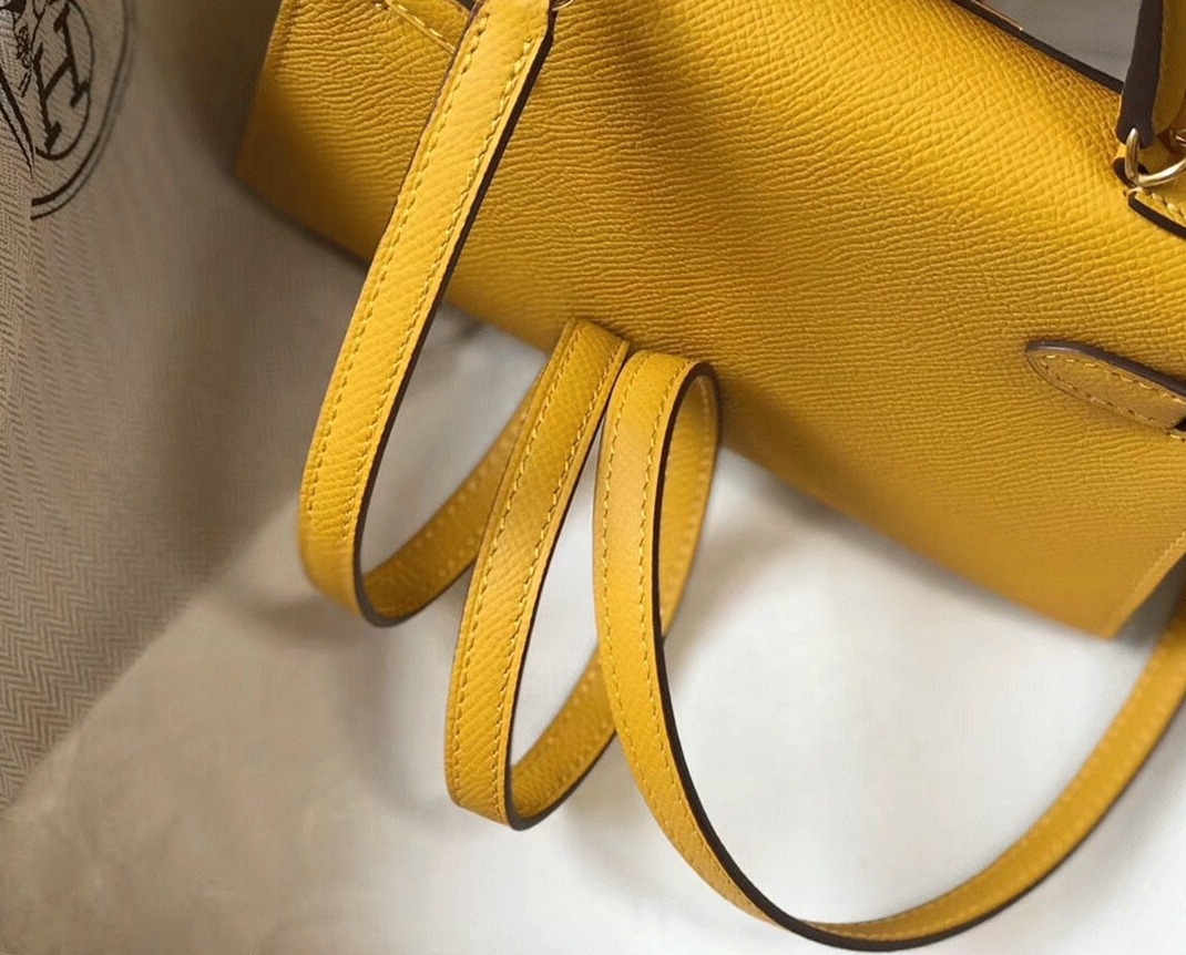 Hermes Kelly Mini II Bag Replica in Yellow