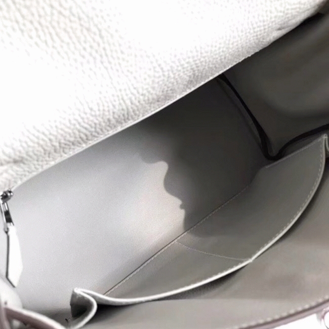 White with Zigzag Handle Replica Hermes Kelly 28cm Unique Bag