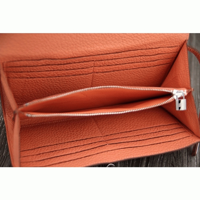 Crevette best replica Hermes Kelly Longue wallet