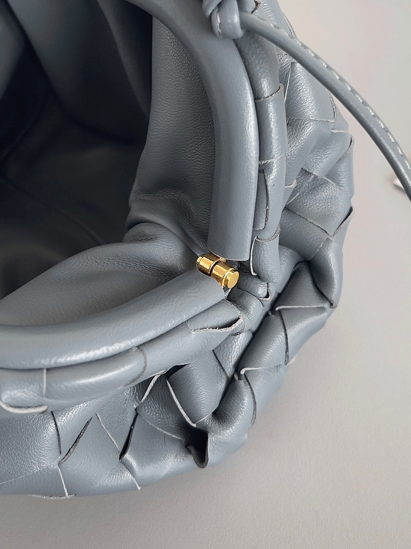Fake Bottega Veneta Mini Pouch with Strap Thunder