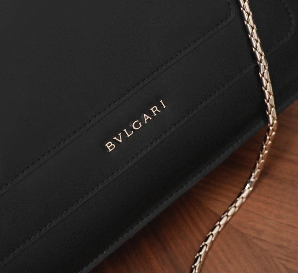 Replica Bvlgari Serpenti Forever Large Shoulder Bag Black Calfskin