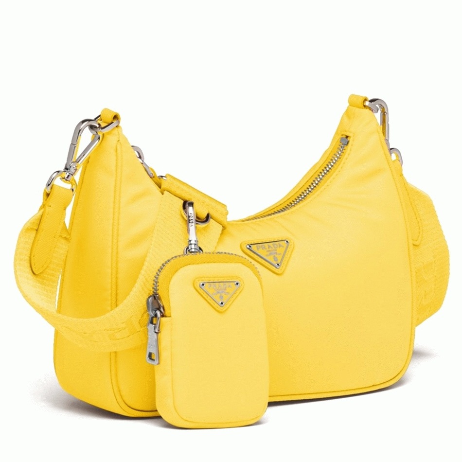 Prada Re-Edition Shoulder Bag Fake in Yellow