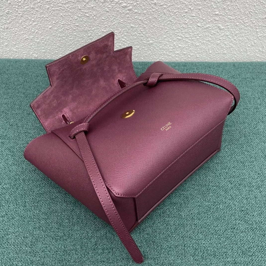 Celine Belt Nano Bag Fake in Bordeaux