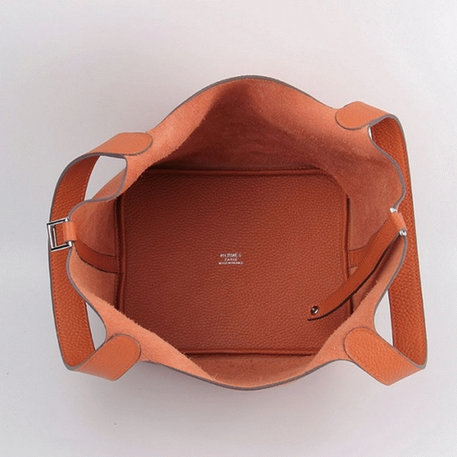 Orange knockoff Hermes Picotin Lock handbag