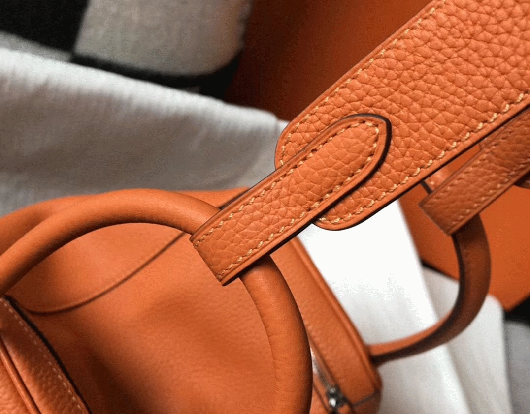 Copy Hermes Lindy 26cm handbag in orange