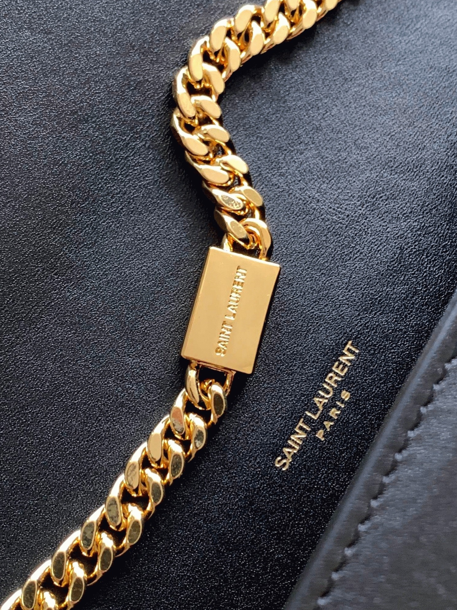 Fake Saint Laurent Kate Medium Tassel Bag Black Smooth Leather