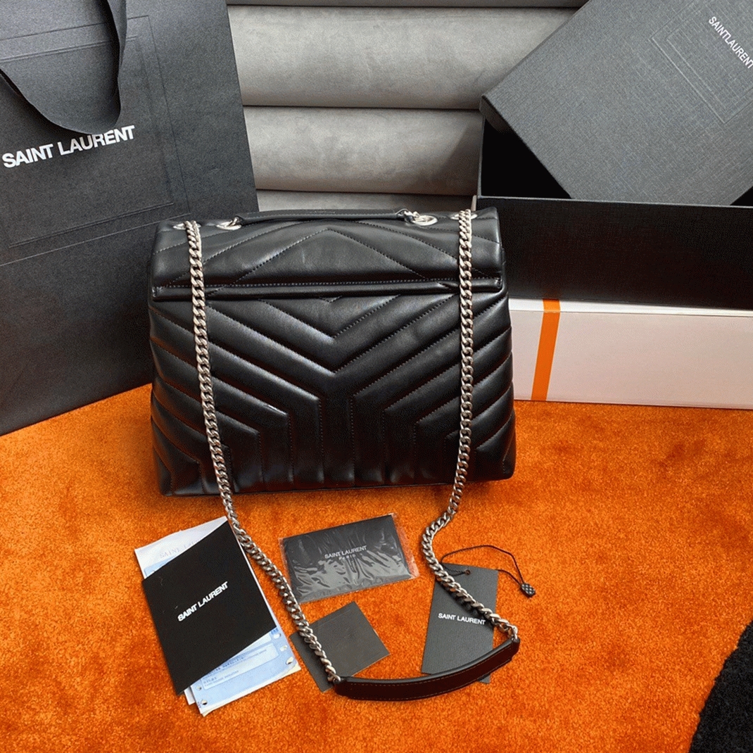 Replica Saint Laurent LouLou Medium Chain Bag Noir