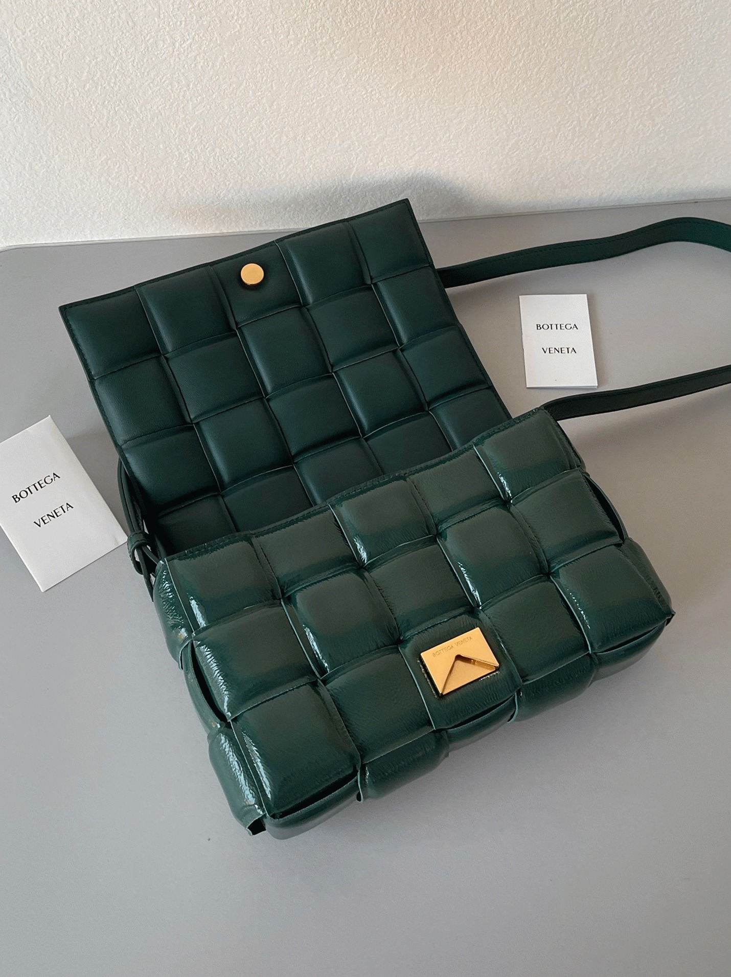 Top Quality Replica Bottega Veneta Padded Cassette Bag In Green