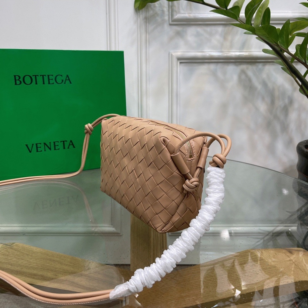 Fake Bottega Veneta Loop Small Bag Almond