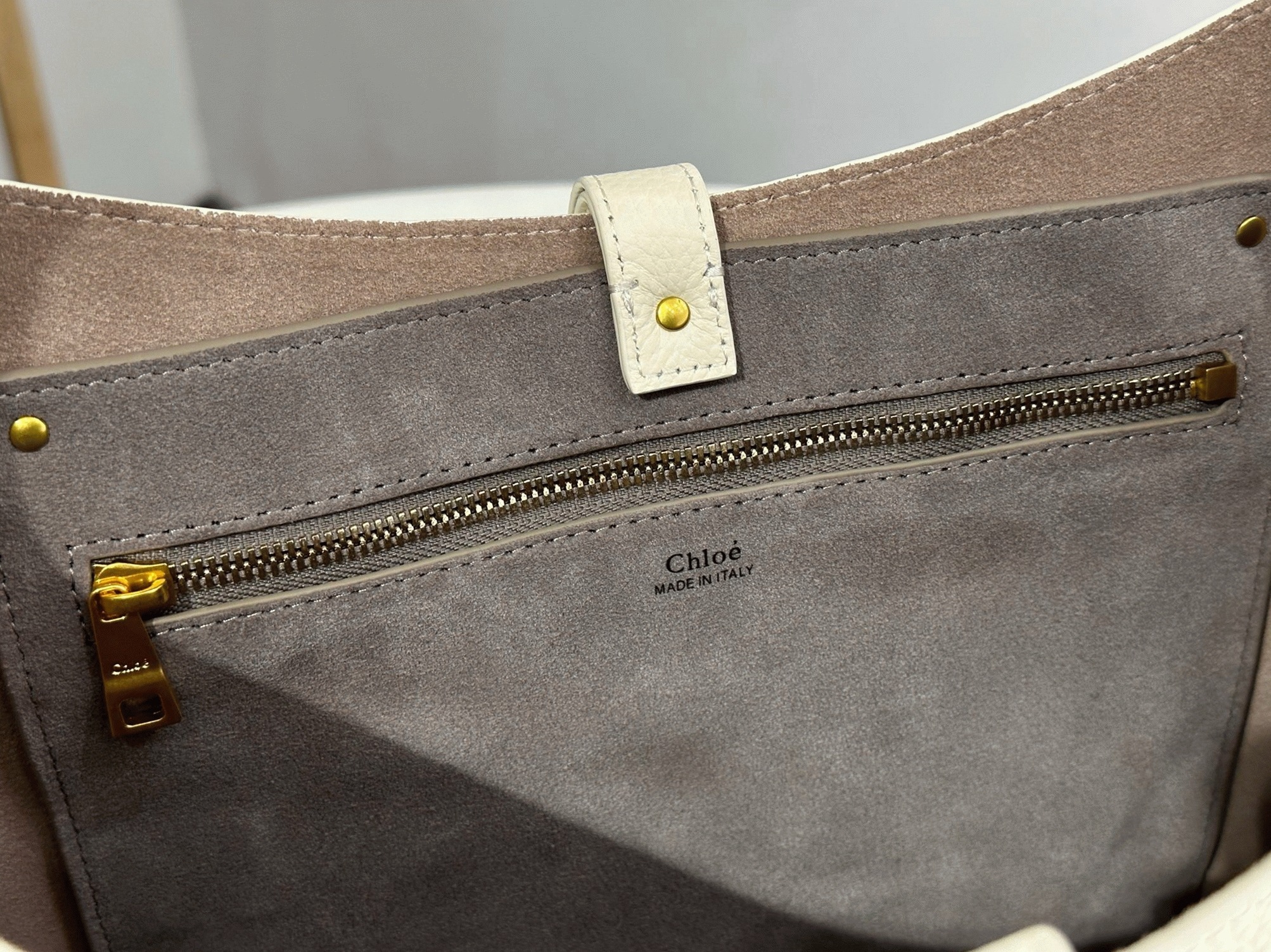 Top Quality Replica Chloe Marcie Hobo Bag in White Grained Leather