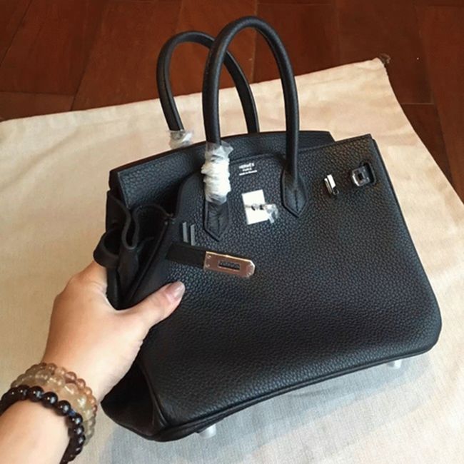 AAAAA Class Black Hermes Birkin 25cm Copy Bag
