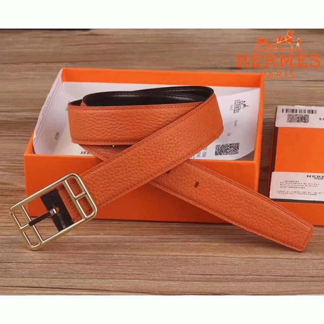 Orange cape cod 32 reversible AAA fake Hermes belt