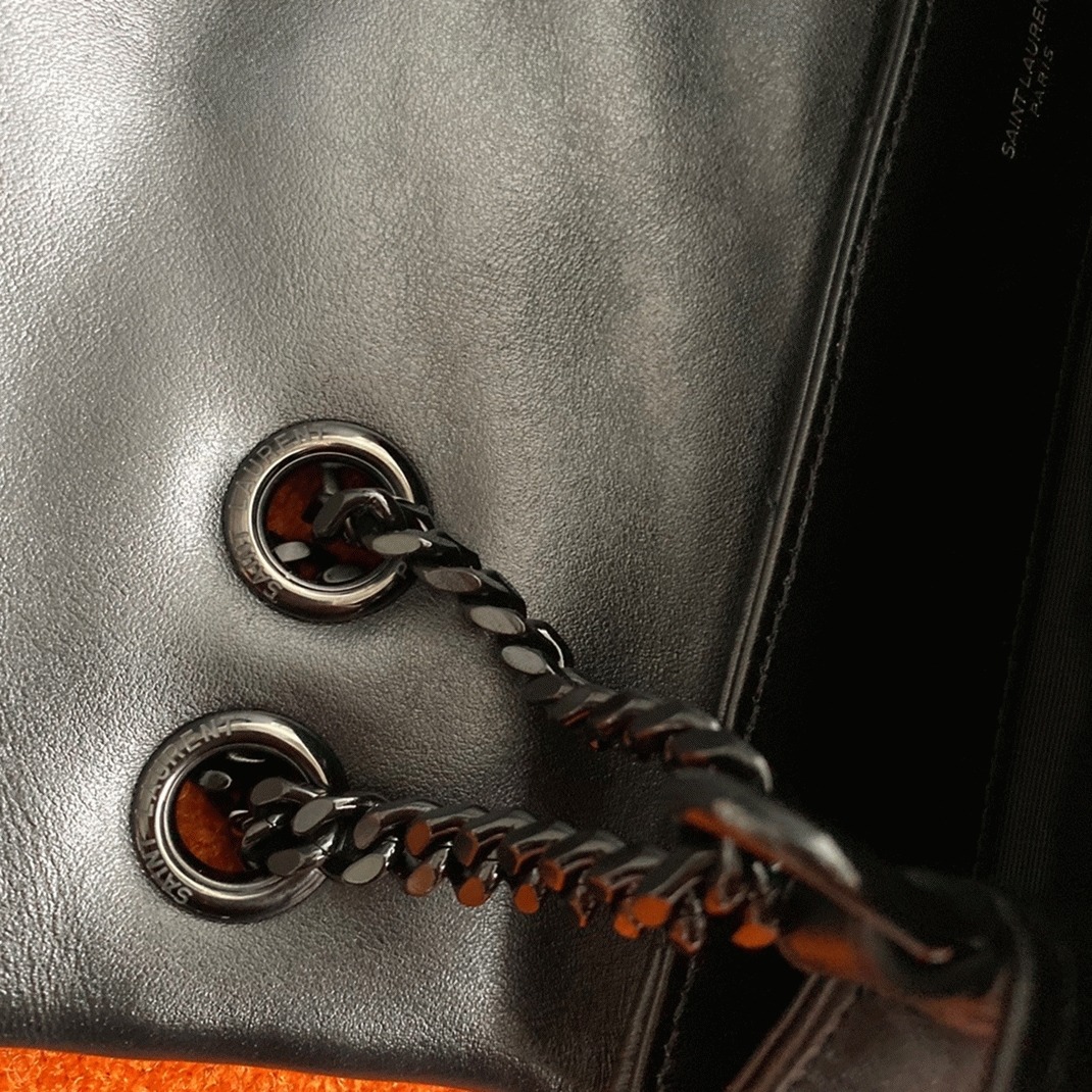 Fake Saint Laurent LouLou Medium Chain Bag Black