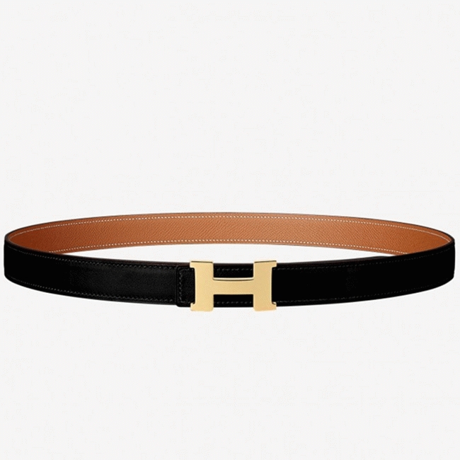 Brown epsom 1:1 replica Hermes Mini Constance belt buckle