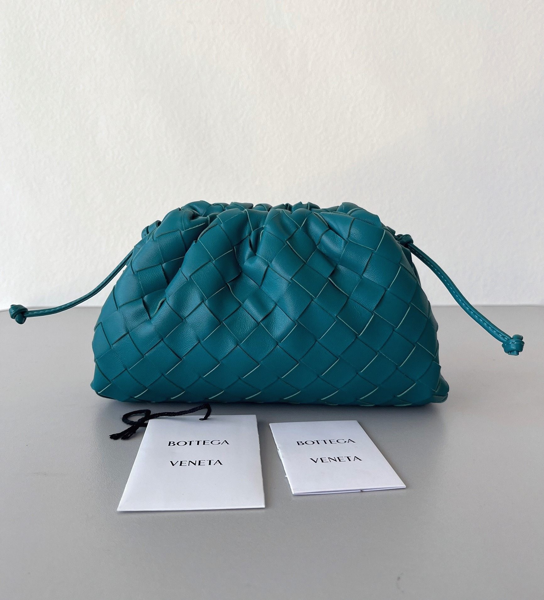 Replica Bottega Veneta Mini Pouch with Strap Mallard