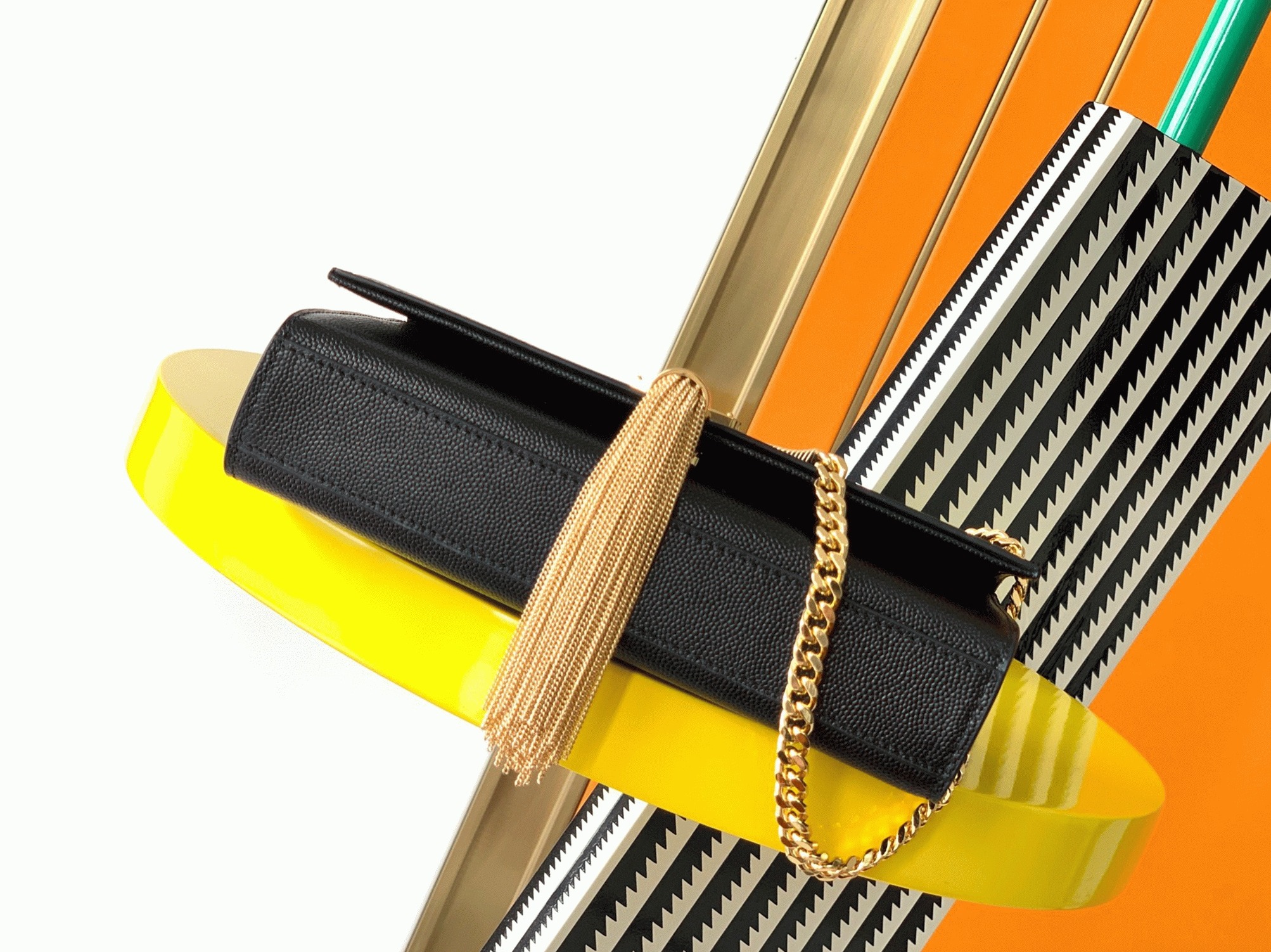 Fake Saint Laurent Kate Small Tassel Bag Black