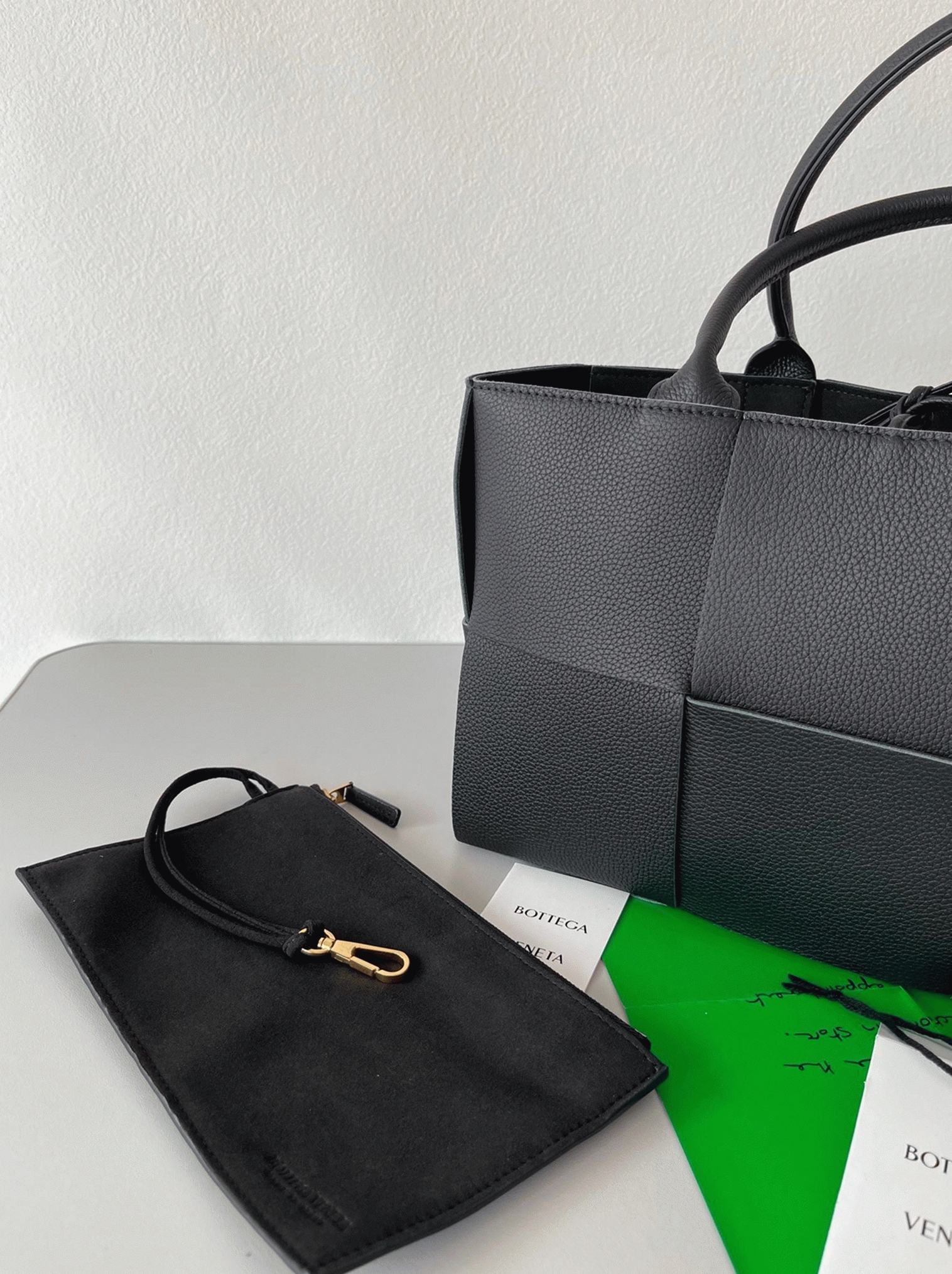 Fake Bottega Veneta Arco Small Tote Black