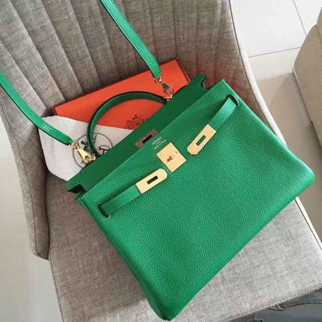 Bamboo Clemence Knockoff Hermes Kelly Retourne 32cm Soft Tote