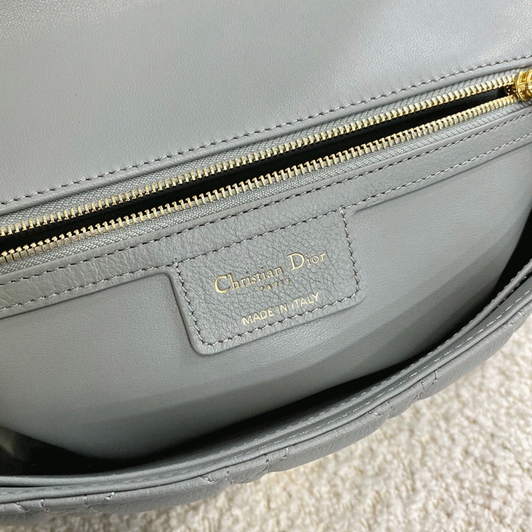 Dior Caro Large Bag Knockoff in Grey